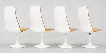 SNURRSTOLAR, 4 st, Johanson Design, Markaryd, 1970-tal.