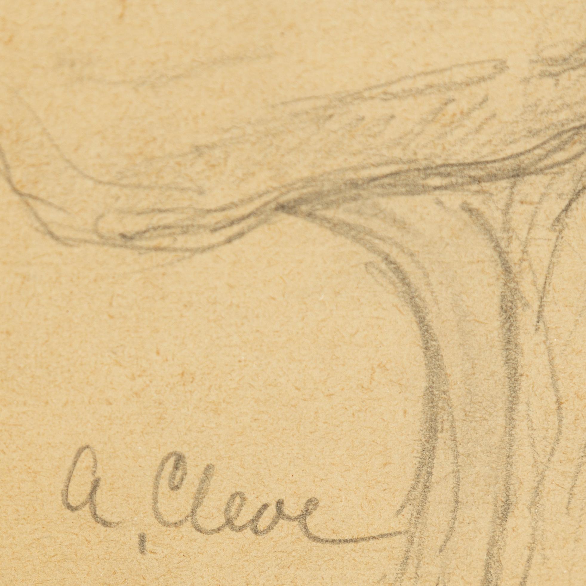 AGNES CLEVE, pencil. Signed A Cleve.