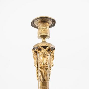 Candlesticks, a pair of Empire, mid-19th century.