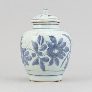 A blue and white jar, Ming dynasty (1368-1644).