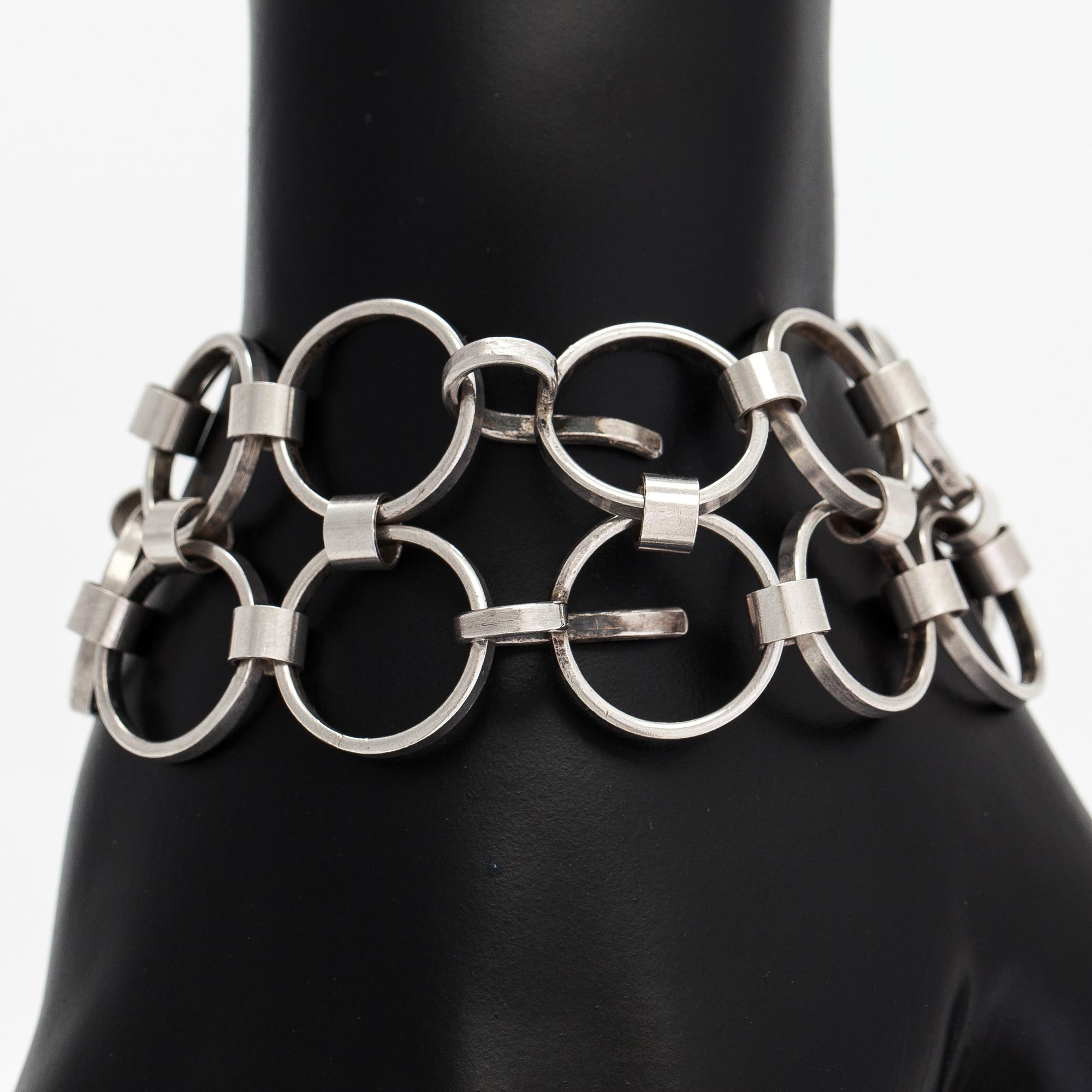 Kaija Aarikka, a silver bracelet, Finland, 1966.