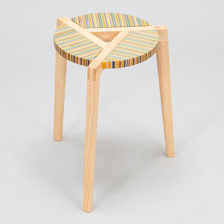 ALEKSI PUUSTINEN, Stool, signed and numbered.