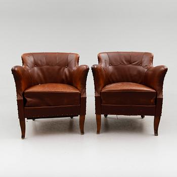 FÅTÖLJER, 1 par, 1900-talets första hälft.