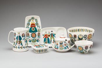 SERVISDELAR, 7 delar, "Saga", Figgjo Flint, Norsk design. 1900-talets mitt.