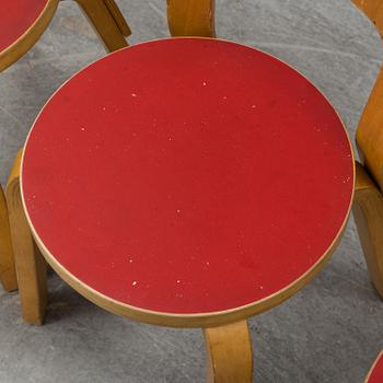 Three Alvar Aalto chairs, modell 65 for Artek.