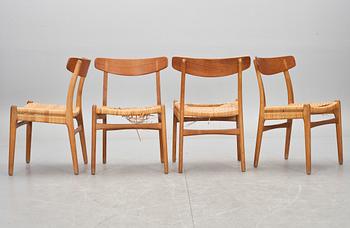 STOLAR, 4 st, "CH-23", Hans J. Wegner, Carl Hansen & søn, Danmark.