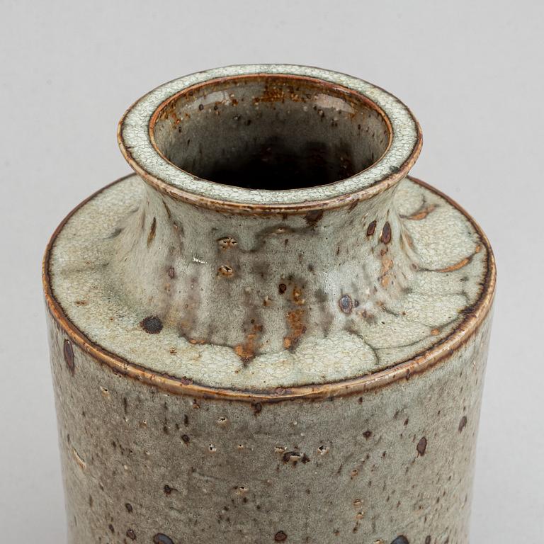 Three mid 20th century glazed stoneware vases, Marianne Westman, Carl-Harry Stålhane och Hertha Bengtsson, Rörstrand.
