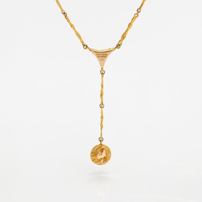 Björn Weckström, A 14K gold necklace "Pendolo". Lapponia 1999.