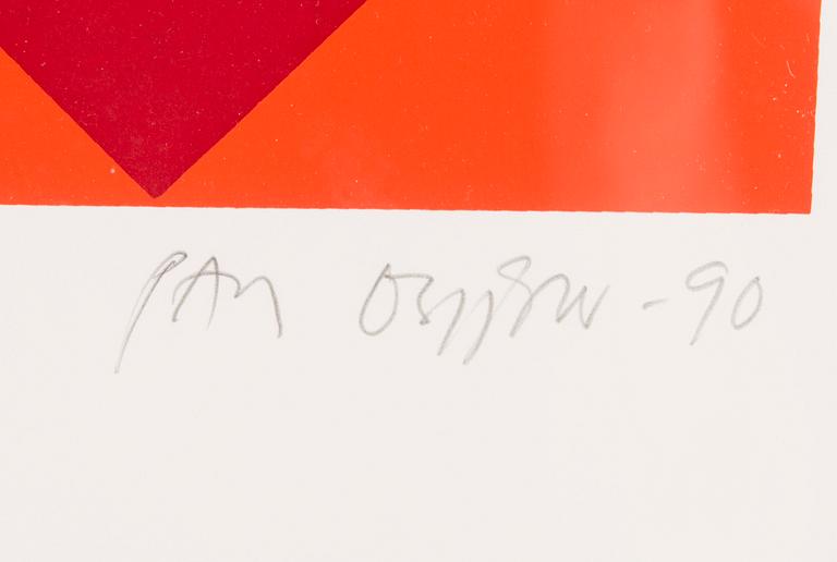 PAUL OSIPOW, serigrafi, signerad, daterad -90 och numrerad 38/100.