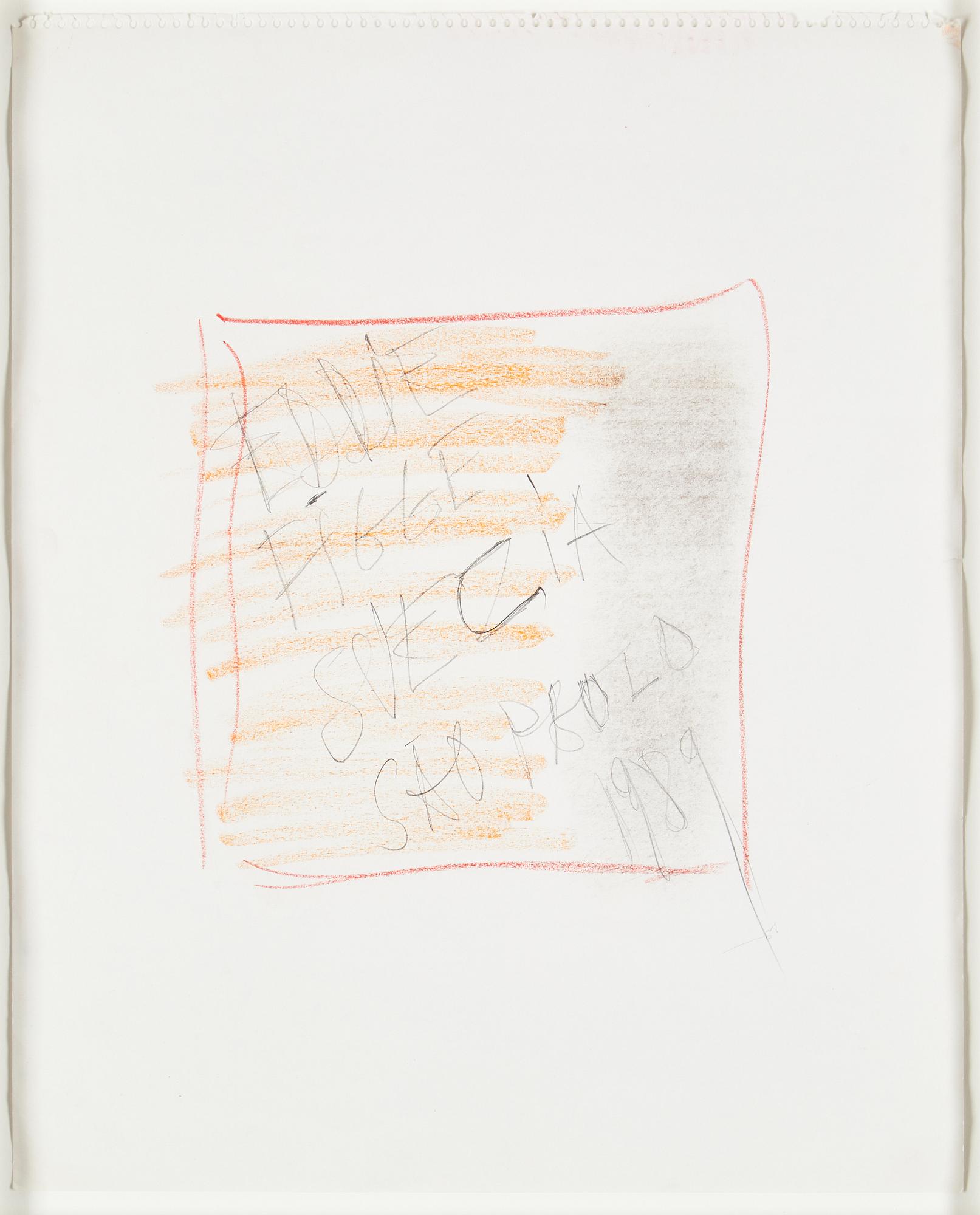 Eddie Figge, mixed media on paper, signed and dated 1989.