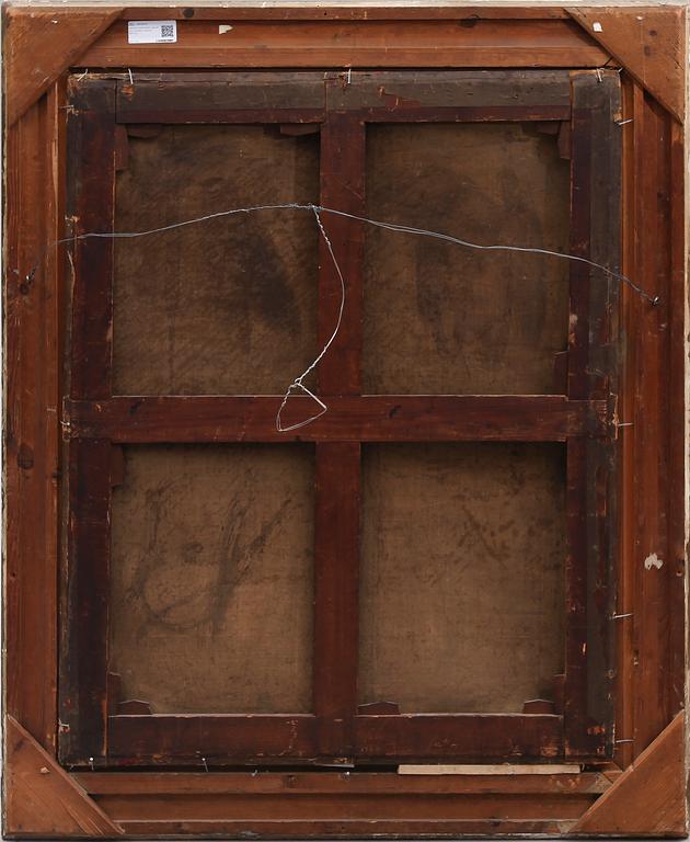 OKÄND KONSTNÄR, olja på duk, otydligt signerad, 1800-tal.