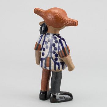 A stoneware figurine by Lisa Larson, Pippi Longstocking.