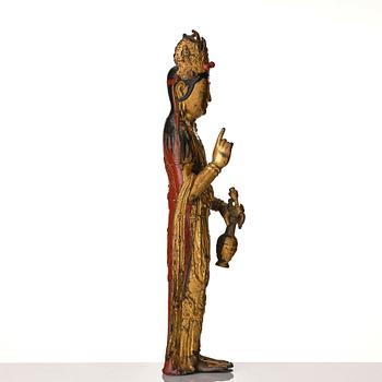 Stående Avalokiteshvara, brons. Möjligen Korea.