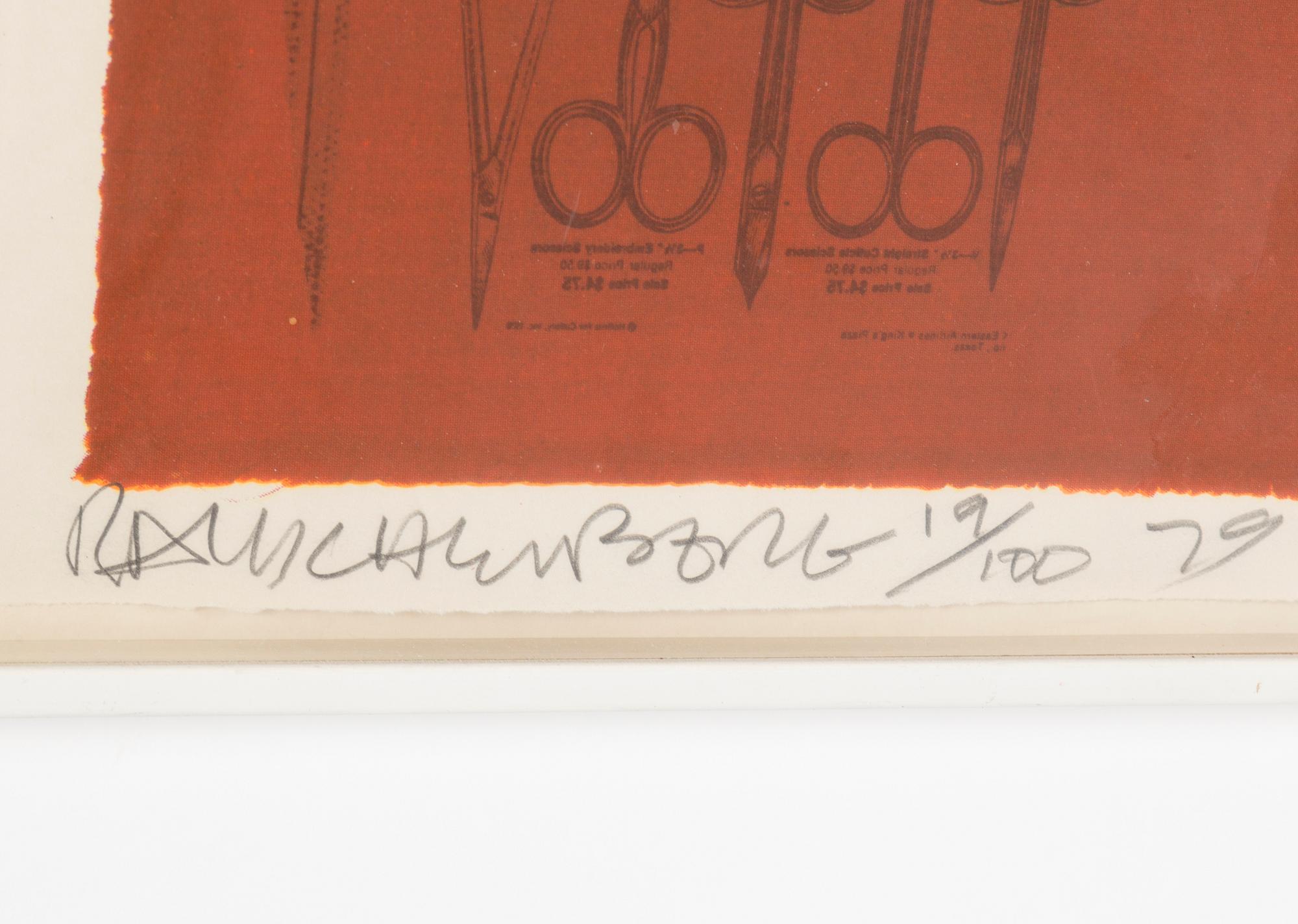 Screen print in colours, signed and dated 79, numbered 19/100.