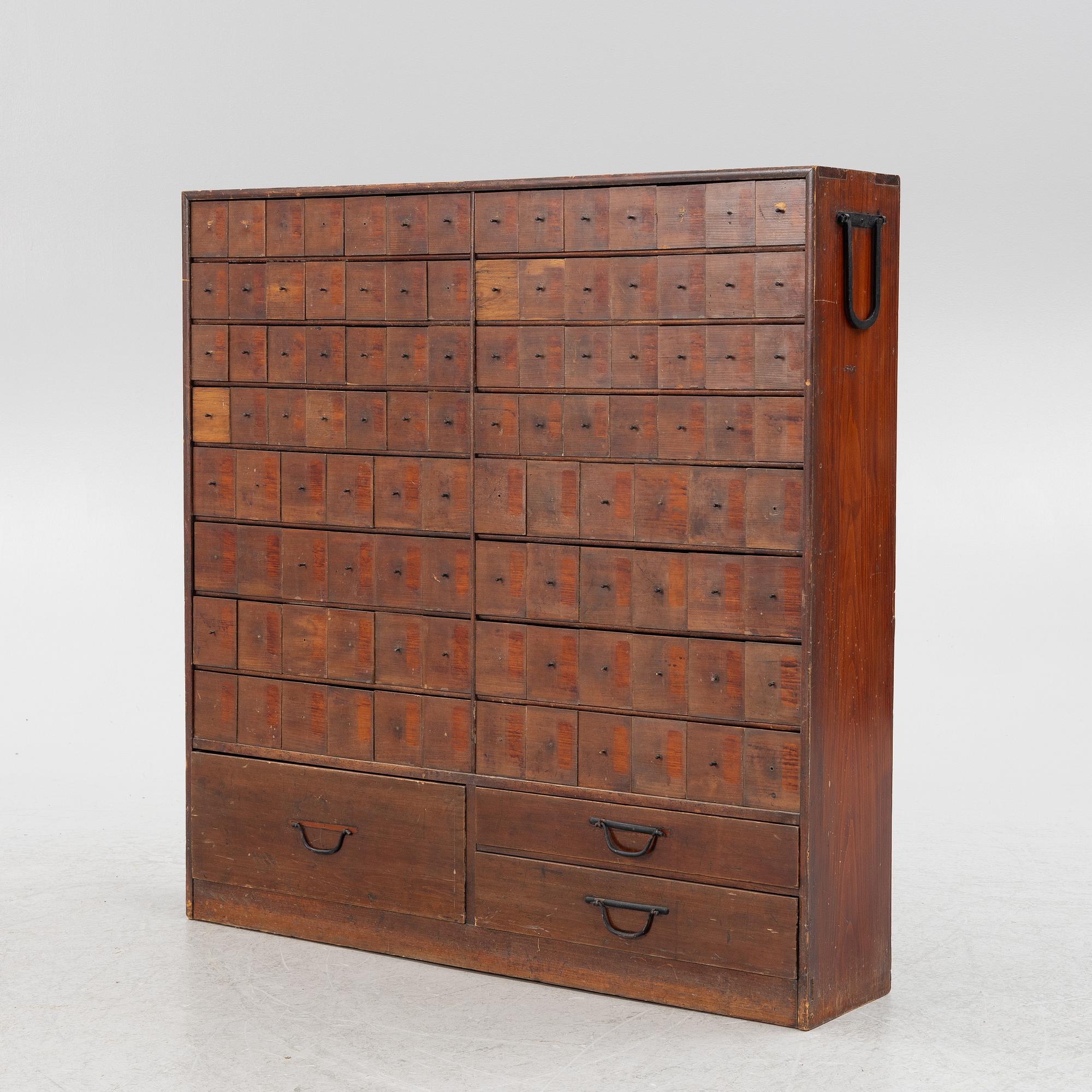A pharmacy cabinet, Kyoto, Japan, first part of the 20th century.