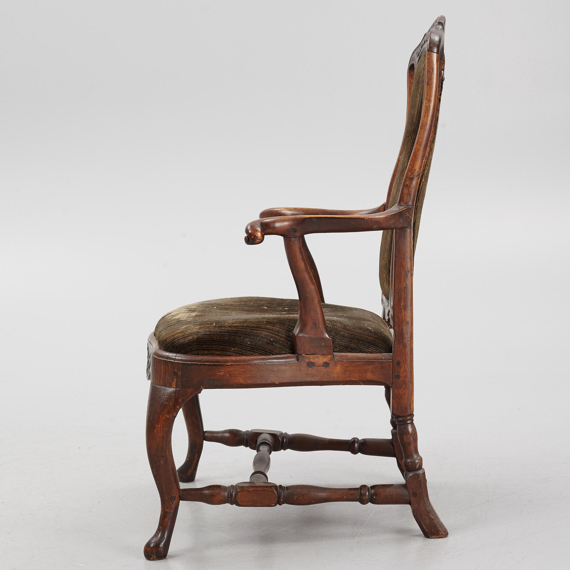 Karmstol, Stockholmsarbete, 1700-talets andra hälft, Rokoko.