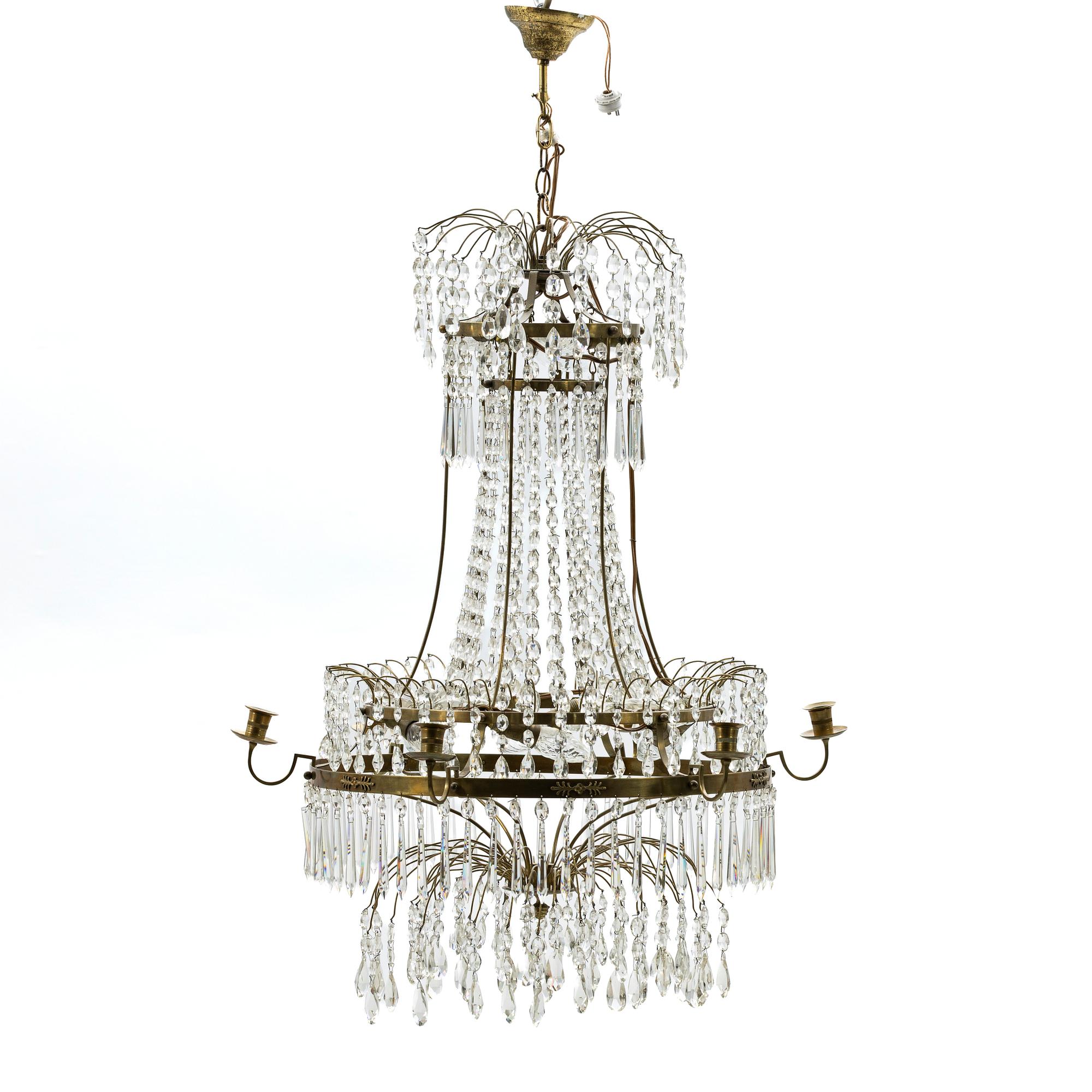 Chandelier, Gustavian style, latter half of the 19th century.