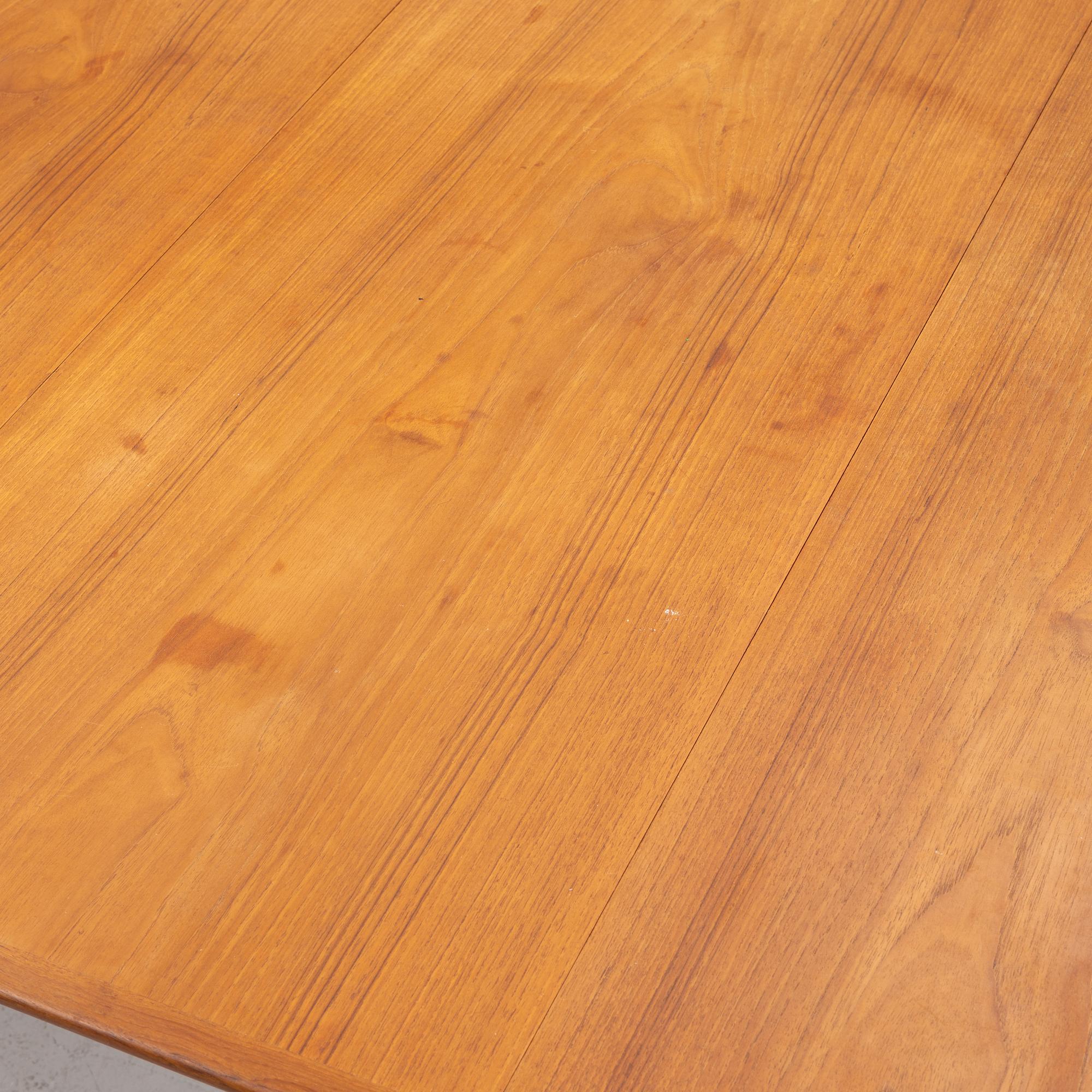 Henning Kjaernulf, a model 62 teak dining table, Sorö Stolefabrik, Denmark, 1960's.