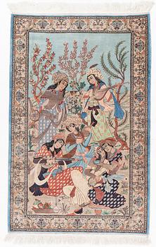 Matta, orientalisk, figural, ca 168 x 108 cm.