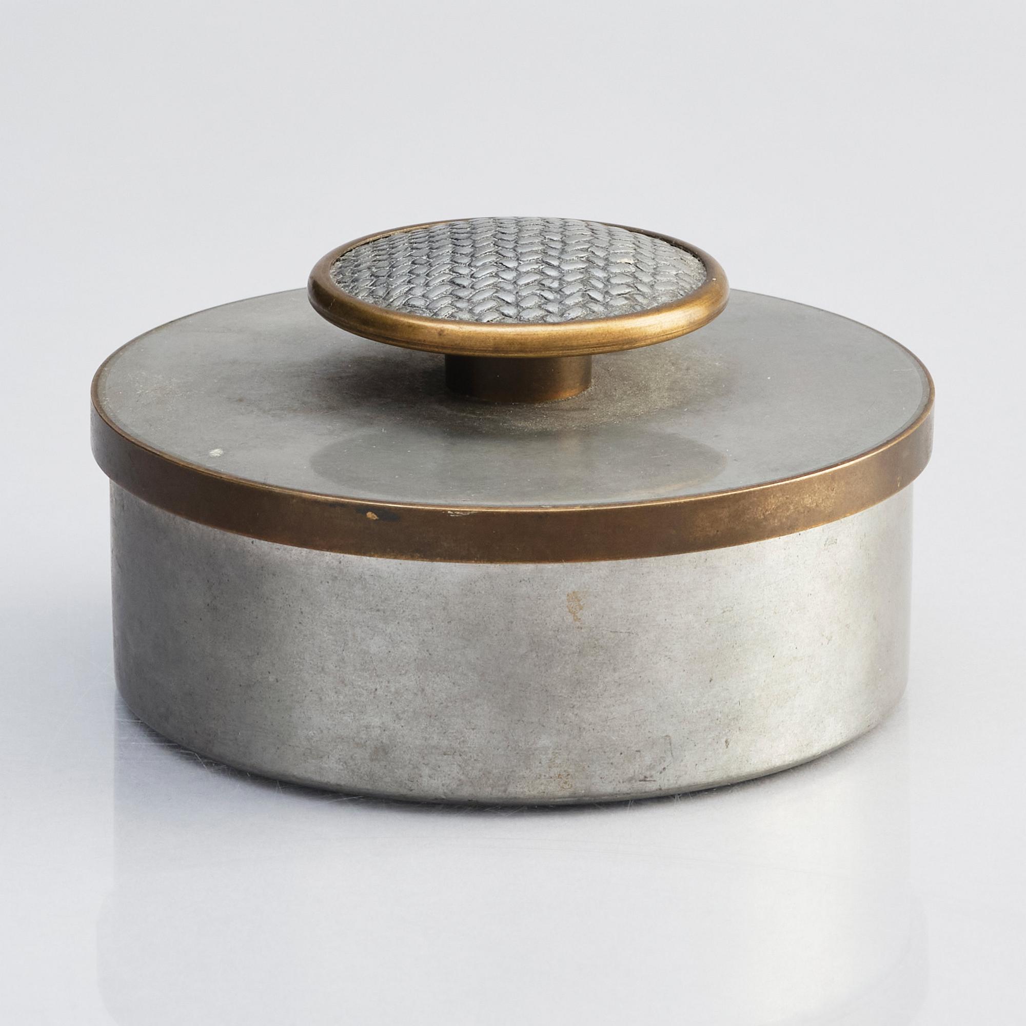 Björn Trägårdh, a pewter and brass box, Svenskt Tenn, Stockholm 1958.