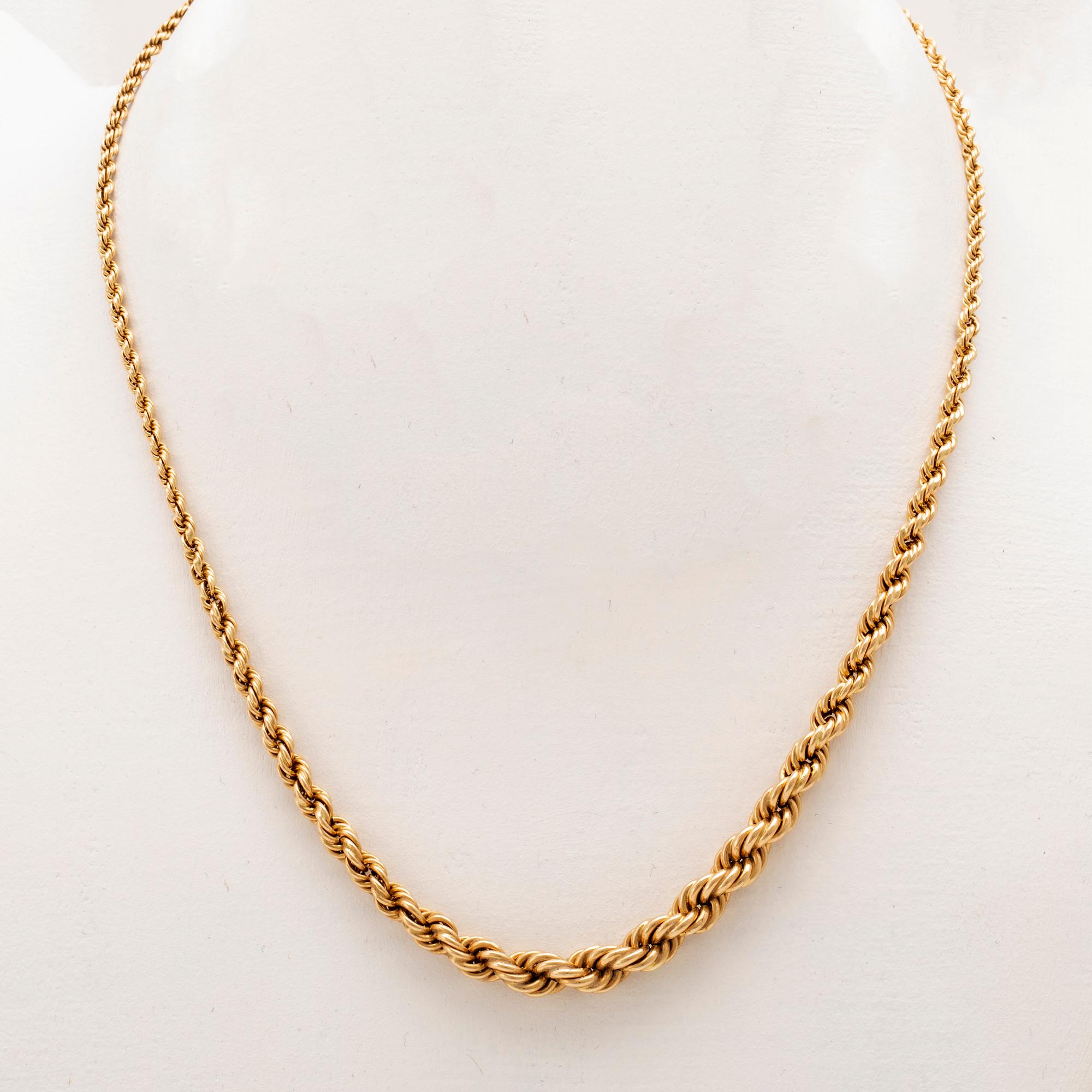An 18K gold cordell necklace.