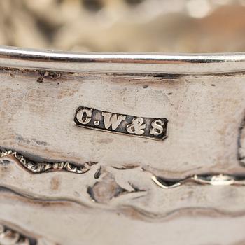 Charles Westwood & Sons, a pair of, silver salt cellars, Birmingham 1899.