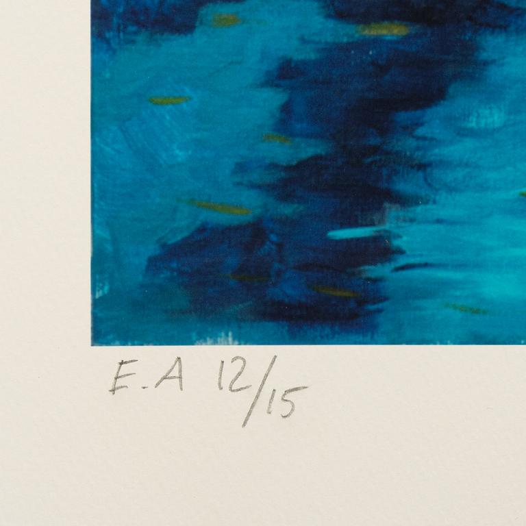 Plura Jonsson, färglitografi, signerad EA 12/15.