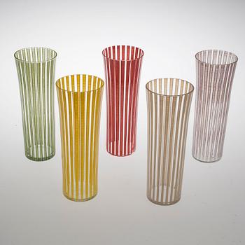 SERVIS, glas, 6 delar, "Strikt", Bengt Orup, Johansfors.