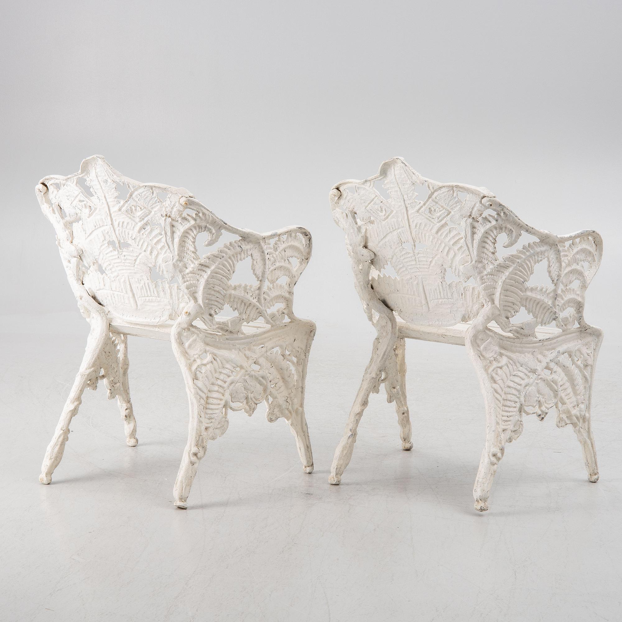 A pair of garden chairs, Riab Ruda, Sweden, second half of the 20th century.