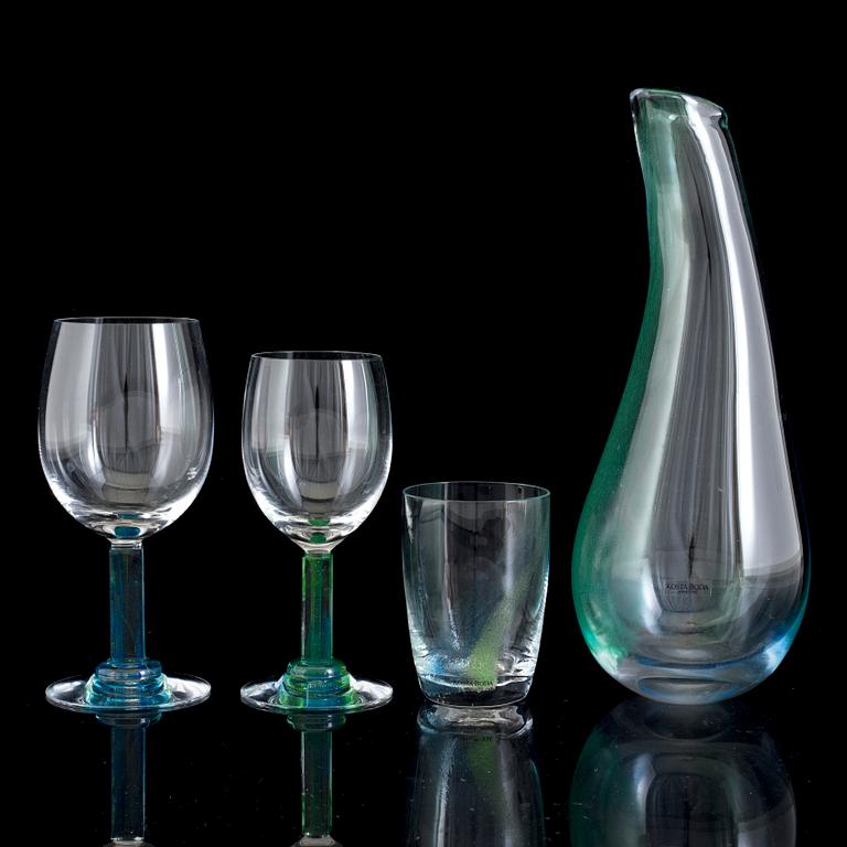 A second half of the 20th century 'Nobis' glass service by Kjell Engman for Kosta-Boda.