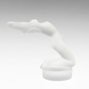 LALIQUE, figurin / brevpress, "Chrysis", glas.