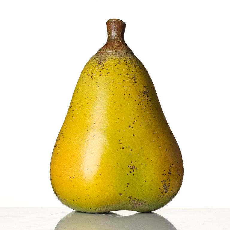 Hans Hedberg, a faience sculpture of a pear, Biot, France.