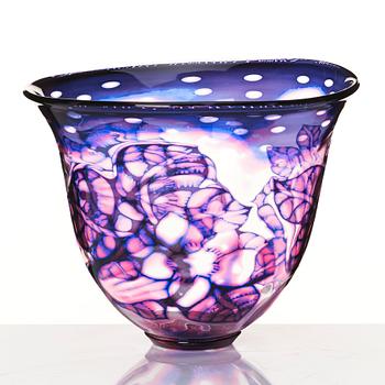 Eva Englund, a 'graal' glass bowl, Orrefors, Sweden.