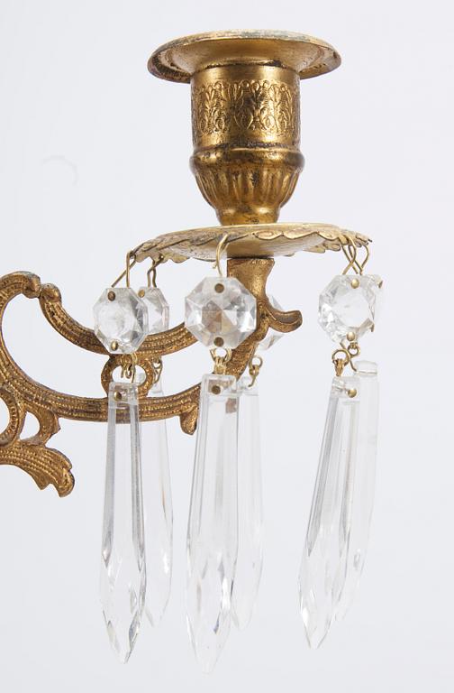 KANDELABRAR, ett par, sekelskiftet 1800/1900.