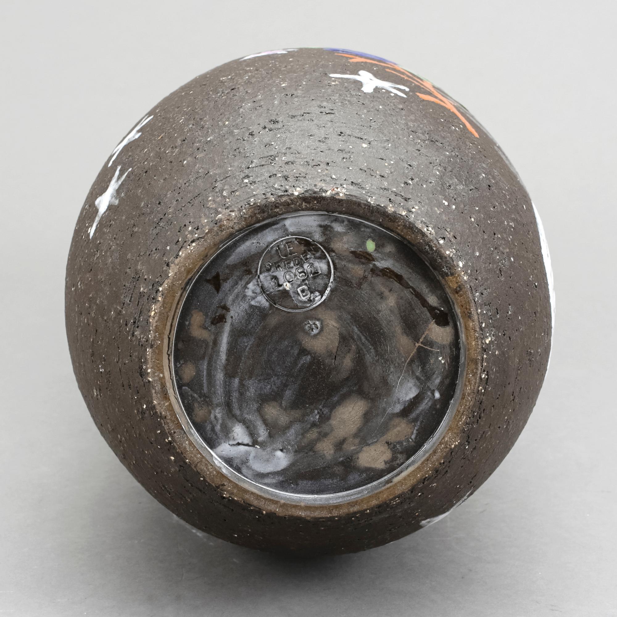 GOLVVAS, chamotterat lergods, "Havsflora", Upsala-Ekeby, efter Anna-Lisa Thomson. 1950-60-tal.