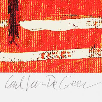Carl Johan De Geer, lithograph in colours, signed 10/30.