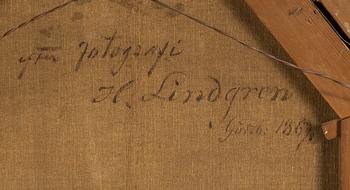 HILDA LINDGREN, a pair. Oil on canvas, signerad and dated 1867.