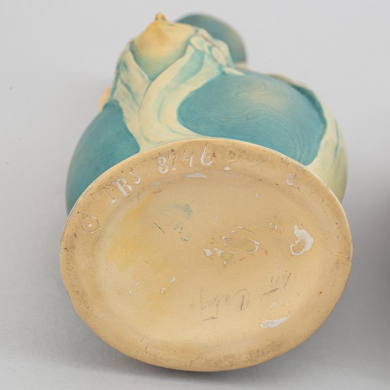 Two similar of Bernard Bloch Austrian Art Nouveau vases, circa 1900.