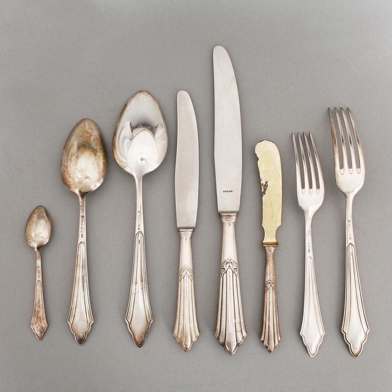 BESTICKSERVIS, 85 delar, nysilver, WMF, Tyskland, 1900-talets första hälft.