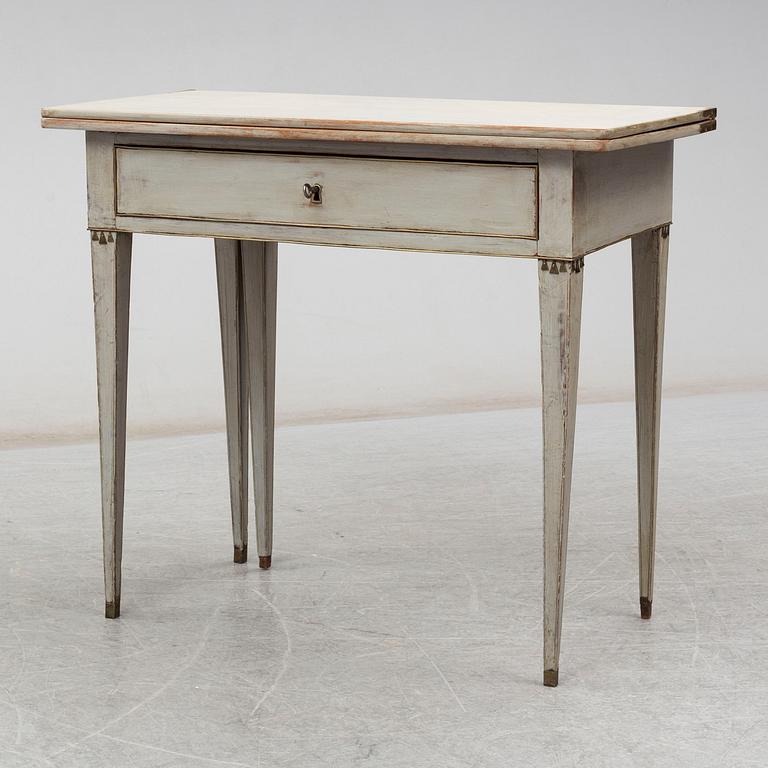 a late gustavian game table from around 1800.