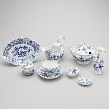 SERVISPORSLIN, 9 del, porslin, Meissen, andrasortering.