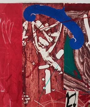 Steven Sorman, blandteknik på papper, signerad och daterad 1984.