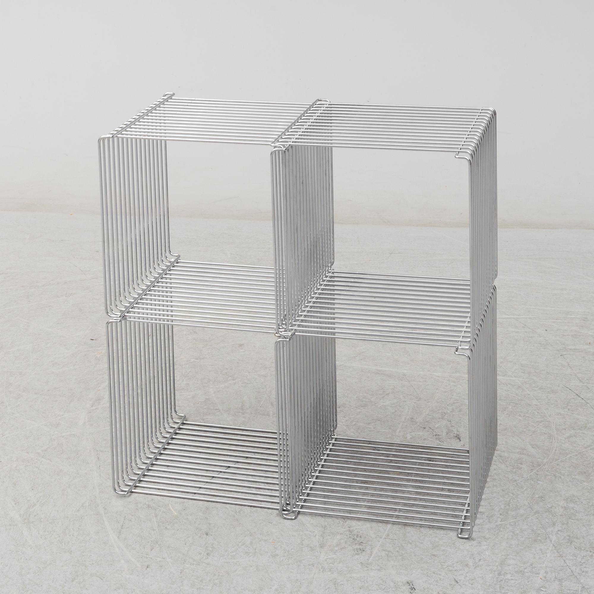 Four 'Wire cubes' by Verner Panton, Fritz Hansen.