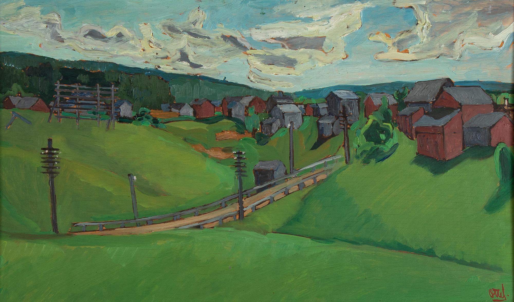 Otte Sköld, oil on panel, signed.