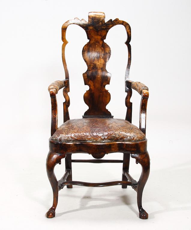 KARMSTOL, senbarock, 1700-tal. Trol England.