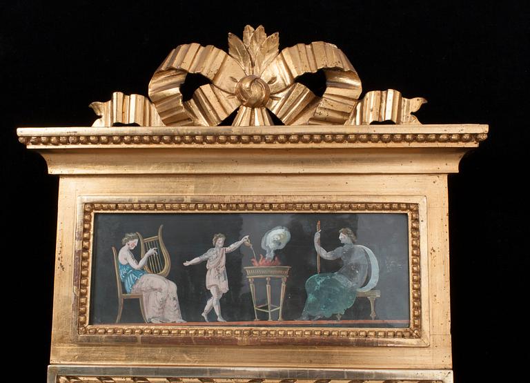 SPEGEL. Sengustaviansk, omkring år 1800.