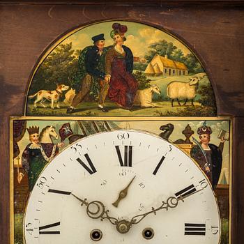 A GRANDFATHER CLOCK, England, first half of the 19th century.