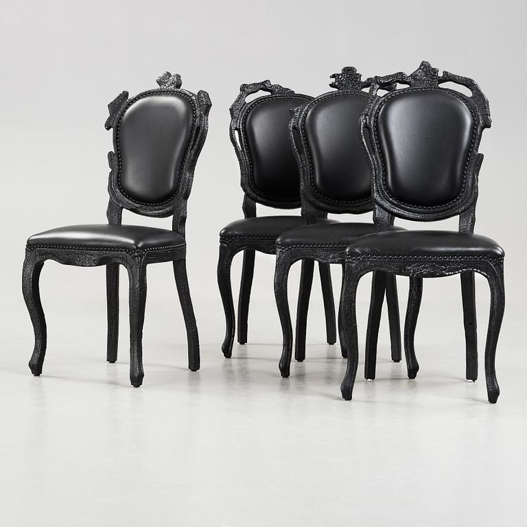 MAARTEN BAAS, "Smoke dining chair", 4 st, Moooi.