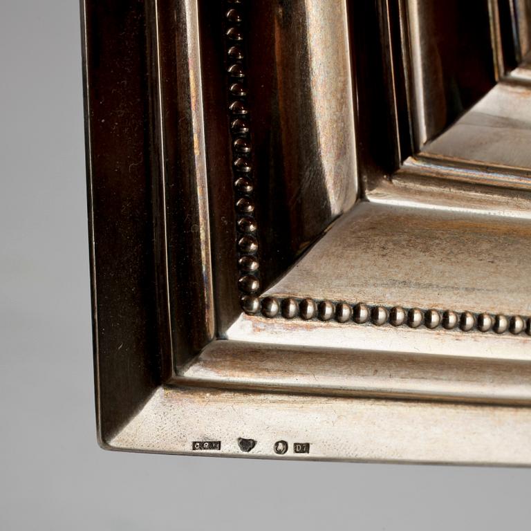 LJUSSTAKAR, ett par, silver, C G Hallberg, Stockholm, 1906.