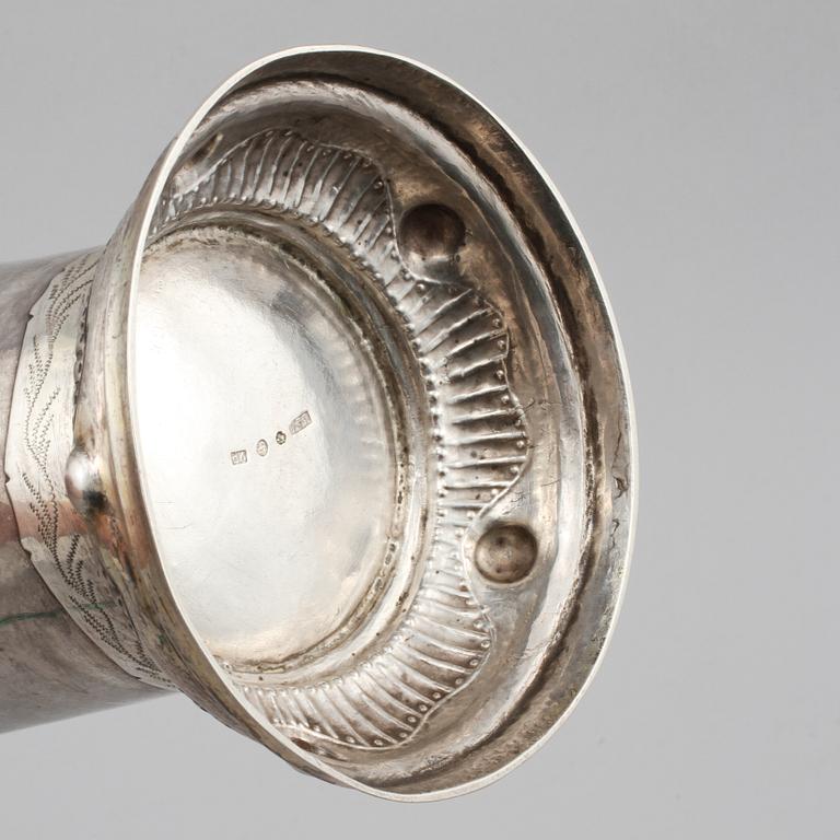 BÄGARE, silver, möjligen Thomas Lekberg, Vadstena, 1797, vikt 448 g.